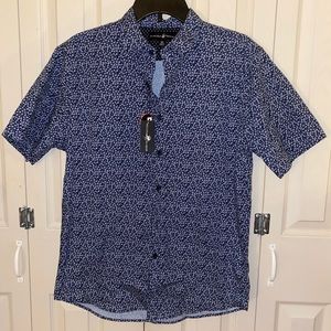 Men’s floral print button down shirt